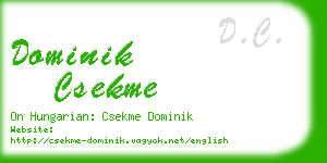 dominik csekme business card